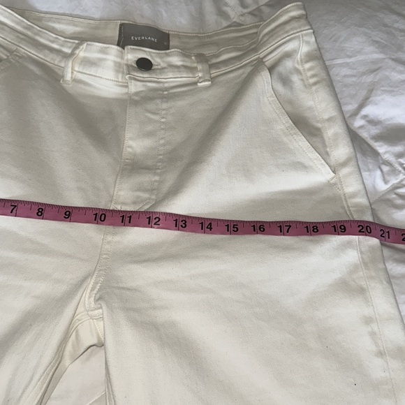 EVERLANE The Straight-Leg Crop Sz 12 Regular in Bone Cream Stretch cropped. - Picture 13 of 15
